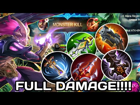 HANZO FULL DAMAGE BUILD!!!HANZO BEST BURST DAMAGE BUILD!!!