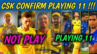IPL 2023 - Chennai Super Kings Confirm Playing 11 vs GT | Conway, Santner, M Theekshana Not Play