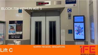 HDB Block 706 Yishun || IFE Elevator (Lift C)