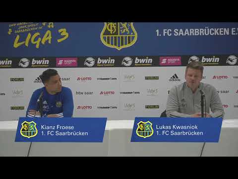 1. FC Saarbrücken - KFC Uerdingen - Pressekonferenz vor dem Spiel (27. Spieltag)
