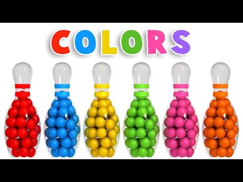 Colors for Children with 3D Bowling Game - Colours Videos Collection for Children
