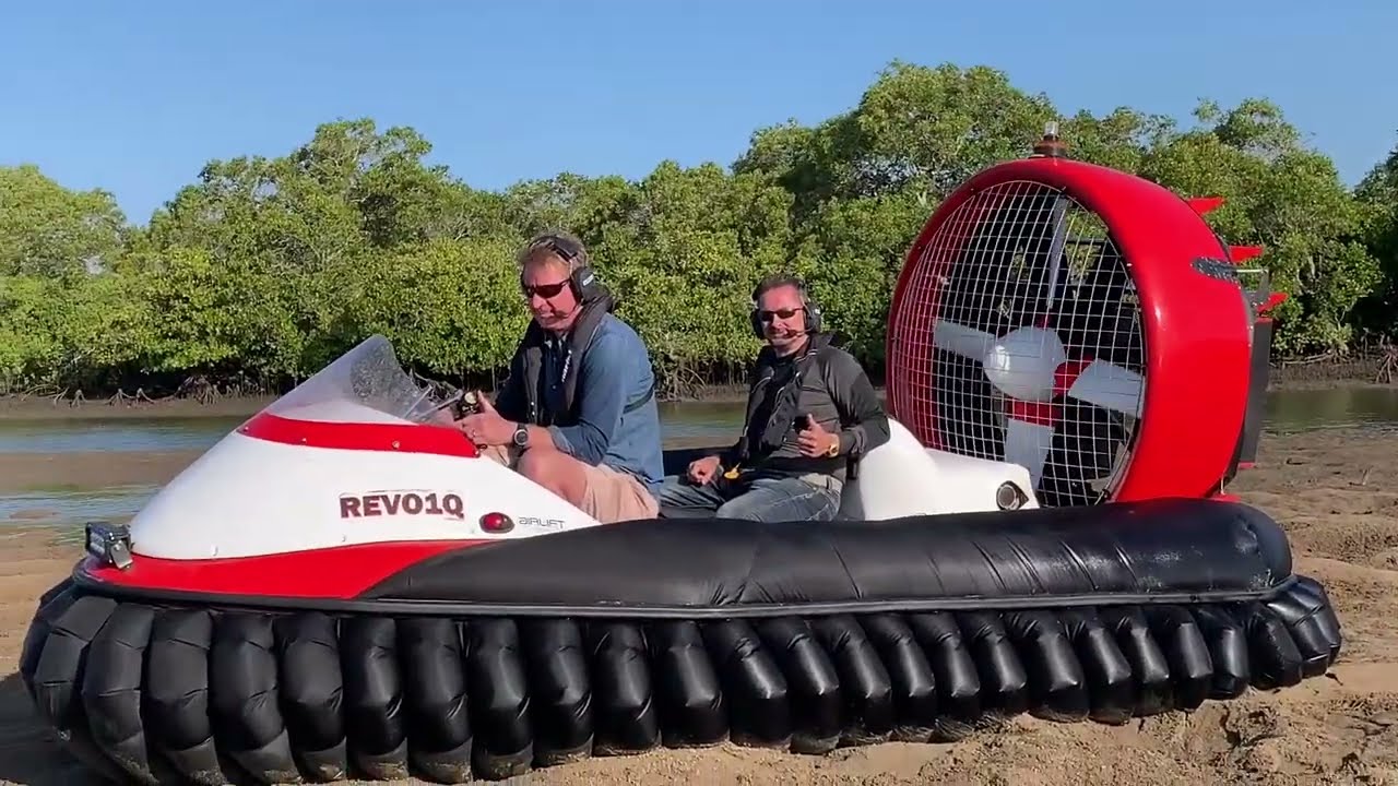 Phil Flies The Revolution. The Worlds 1st recreational electric-hybrid hovercraft.