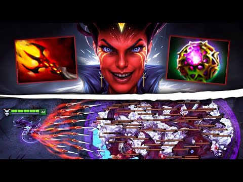 Queen of Pain Dagon + Octarine Core 41Kills One Shot Insane Magical Damage Dota 2
