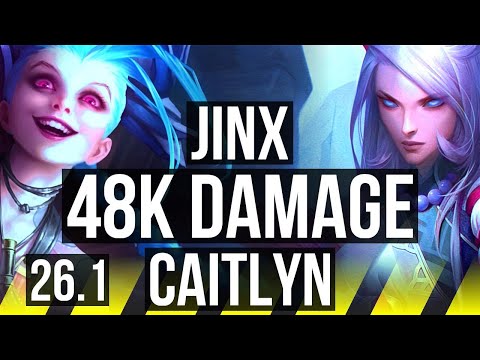 JINX & Rell vs CAITLYN & Karma (ADC) | Good KDA: 16/1/7, 48K damage | EUW Master | 26.1