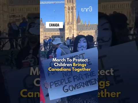 ⁣Canadians come together to march against sexualization and radical gender ideology at schools