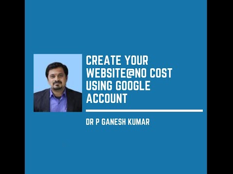 Create your free website using Google account