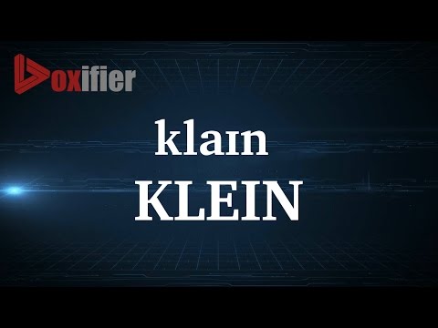 How to Pronunce Klein in English - Voxifier.com