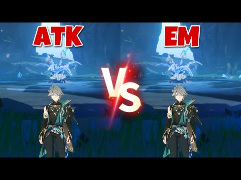 Alhaitham ATK vs EM Stat Side by Side Damage Comparisons! Which Stat Should Be Prioritized???