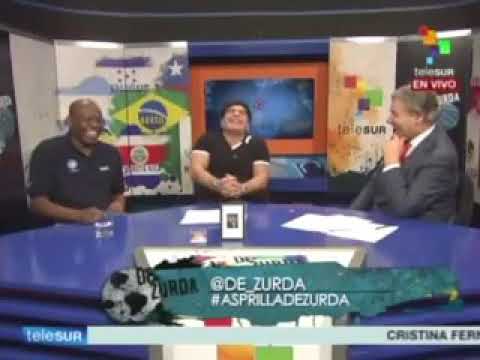 el tino asprilla hace reir a maradona