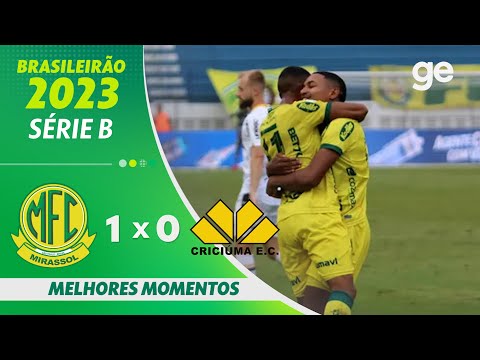 Gols e lances de Mirassol x Criciúma