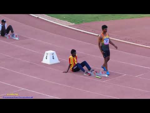 JUNIOR BOY'S  4 X 100m  RELAY FINAL. 16th FED CUP NATIONAL JR ATHLETICS CHAMPIONSHIPS 2018