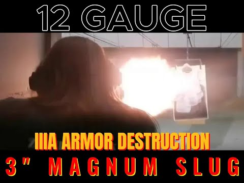 ARMOR TEST: 12 gauge 3" magnum sabot slug vs IIIA armor