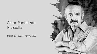 Astor Piazzolla - The World's foremost composer of Tango <usic buy Caroline van Niekerk