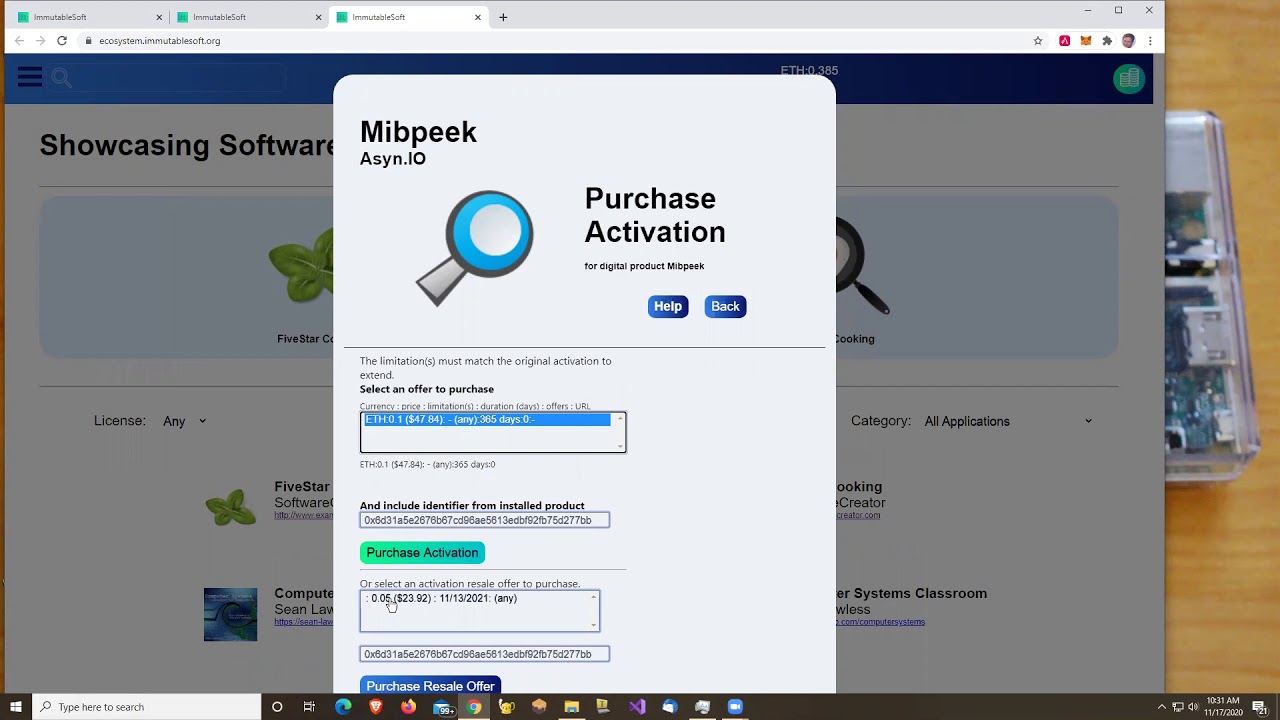 Immutable Ecosystem Demonstration