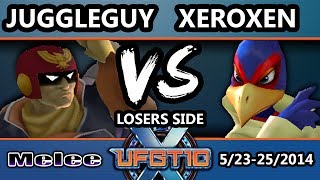 UFGTX - MIOM | Juggleguy (Captain Falcon) Vs. XeroXen (Falco) SSBM Losers - Smash Melee