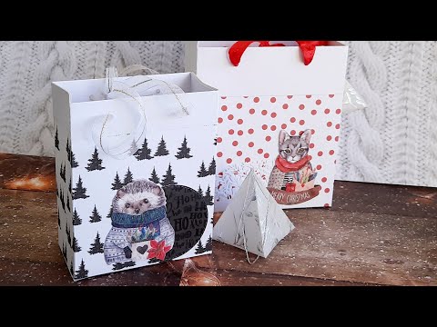 #8/8 Sonntage Weihnachten, Geschenktüte basteln, Origami glocke falten, basteln mit Actionmaterial
