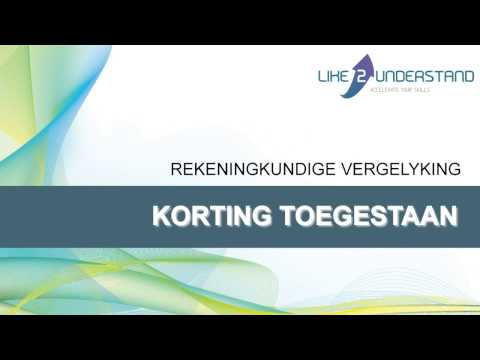 Rekeningkundige Vergelyking - 12  Korting Toegestaan