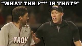 Collision at home plate leads to words exchange before a chaotic ending, a breakdown