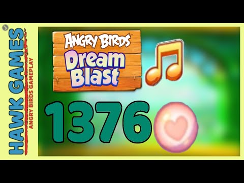 Angry Birds Dream Blast Level 1376 - Walkthrough, No Boosters