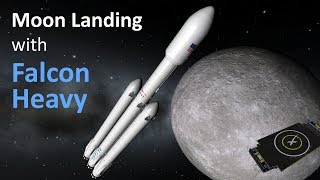 Download lagu Moon landing with reusable SpaceX rockets in KSP R... mp3