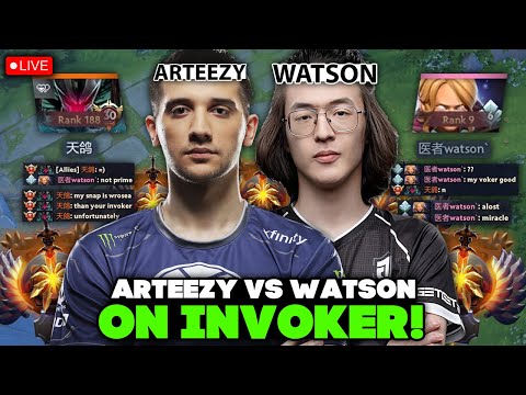 INSANE HIGH MMR GAME! ARTEEZY on TERRORBLADE vs TOP 9 RANK WATSON on INVOKER!