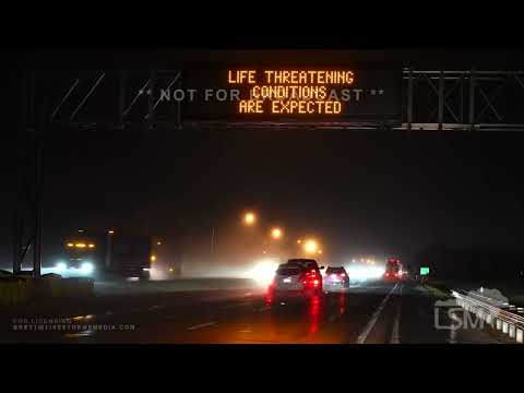 02-02-2022 Peoria, IL-Major winter storm, heavy snow, car slide off, plows