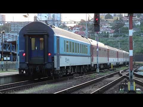 EuroCity EC270 slowly departing Bratislava Hl. St.