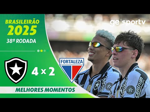 Gols e lances de Botafogo x Fortaleza