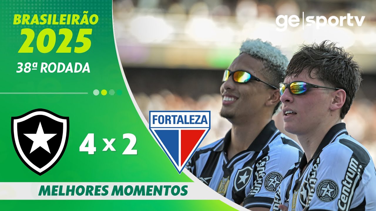 VÍDEO | Gols e melhores momentos da vitória do Botafogo sobre o Fortaleza por 4 a 2 na última rodada do Brasileirão VÍDEO | Gols e melhores momentos da vitória do Botafogo sobre o Fortaleza por 4 a 2 na última rodada do Brasileirão