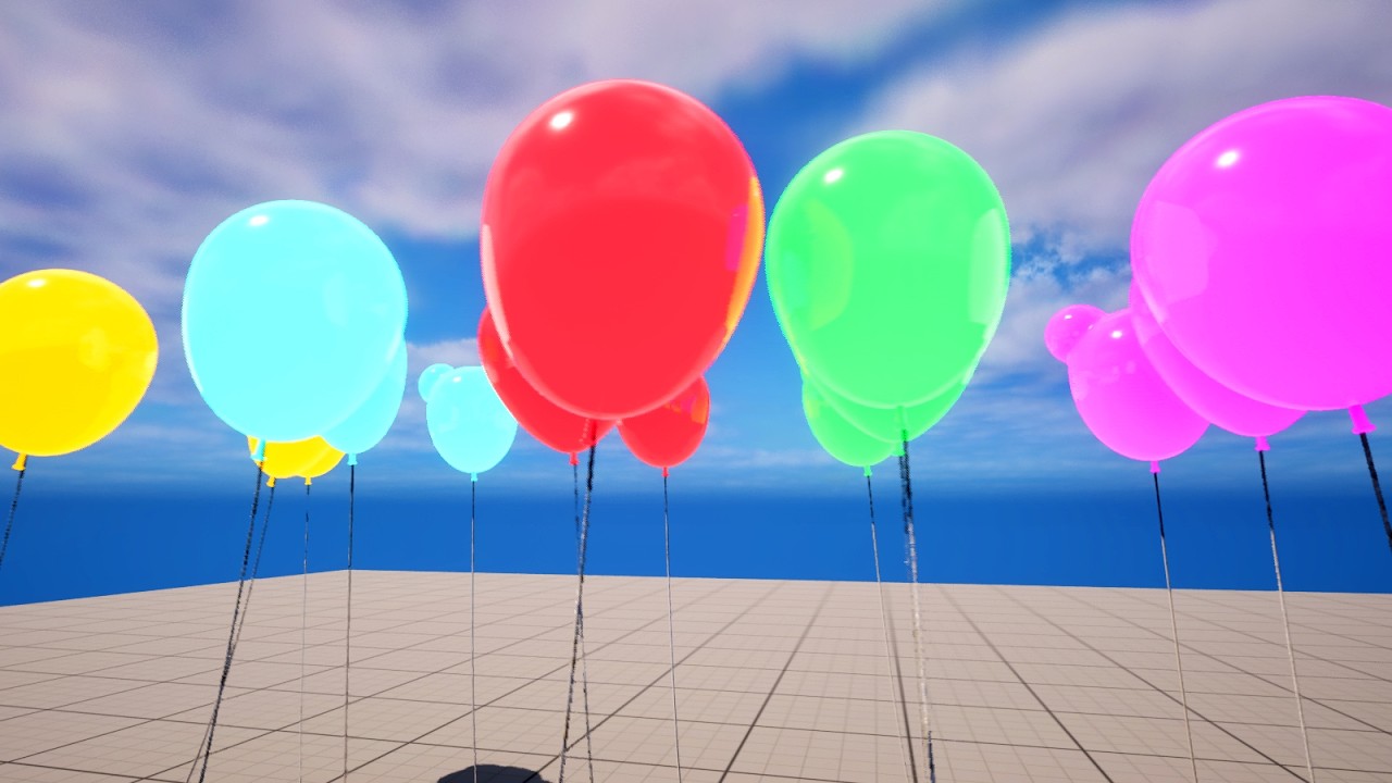 【UE5.4備忘録】ヘリウム風船を再現してみた。