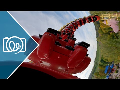 Fluch des Kraken (Boomerang Coaster) @ Freizeit-Land Geiselwind 2022 - 4K Onride / POV Video
