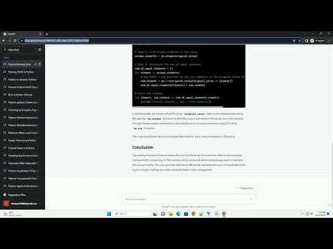 Python Numpy Calculate Sum Of Equal Array Elements