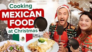 We tried Cooking Authentic Mexican Food at Christmas. Chilaquiles Verdes + Enchiladas Roja Feast! 🎄