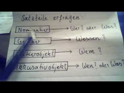 German Language : Das Dativ - Objekt am Satz bestimmen