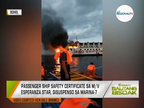 Balitang Bisdak: Passenger Safety Certificate sa M/V Esperanza Star, Gisuspende