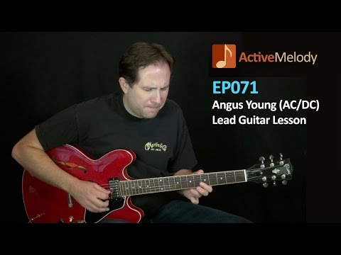 Angus Young (AC/DC) style guitar lesson – lead guitar – ep071