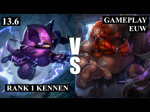 KENNEN vs GRAGAS Gameplay (MID) | Rank 1 Kennen, 652 LP | EUW Master | 13.6