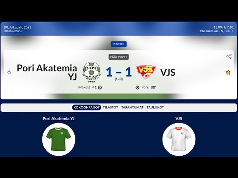 Jälkipelit SM 2023 Pori Akatemia- VJS 7.10.2023