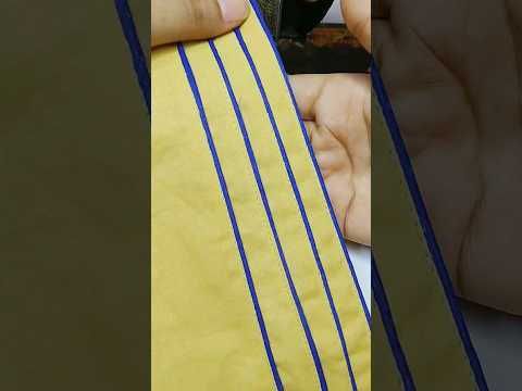Piping Sleeves Design Using Sewing Tips And Tricks #shorts #shortsfeed #sewinghacks