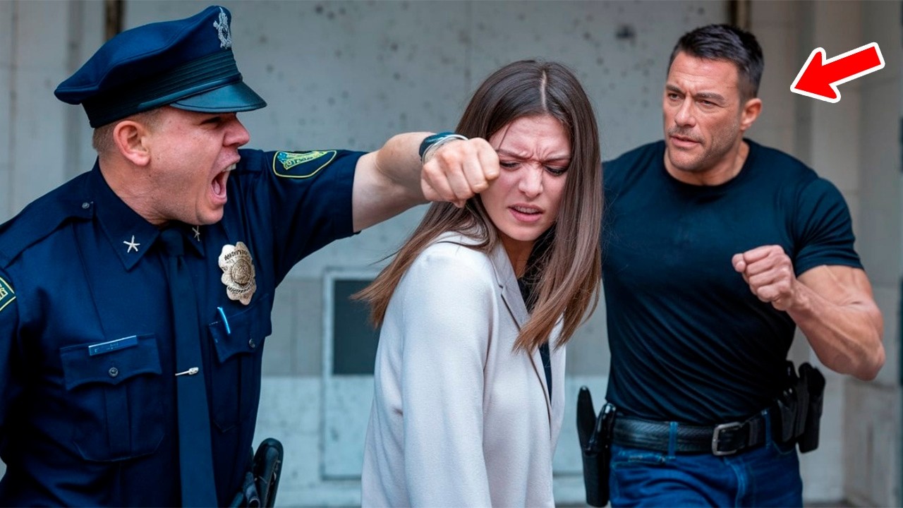 A Cop Beats Bianca Brí, Not Knowing Her Father Jean Claude Van Damme Is Nearby