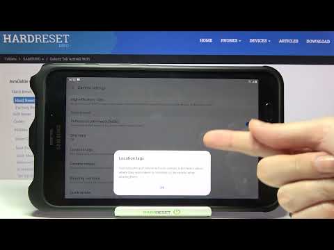 How to Activate Camera Location Tags on SAMSUNG Galaxy Tab Active2 - Disable Location Tags