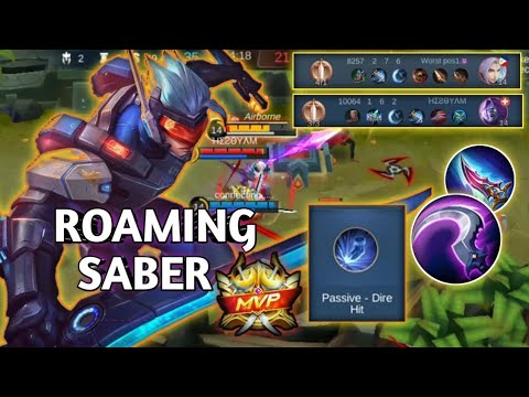 NEW META SABER ROAM IS THE NEW NATALIA | TOP GLOBAL SABER GAMEPLAY | MLBB