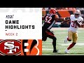 49ers vs. Bengals Week 2 Highlights | NFL 2019