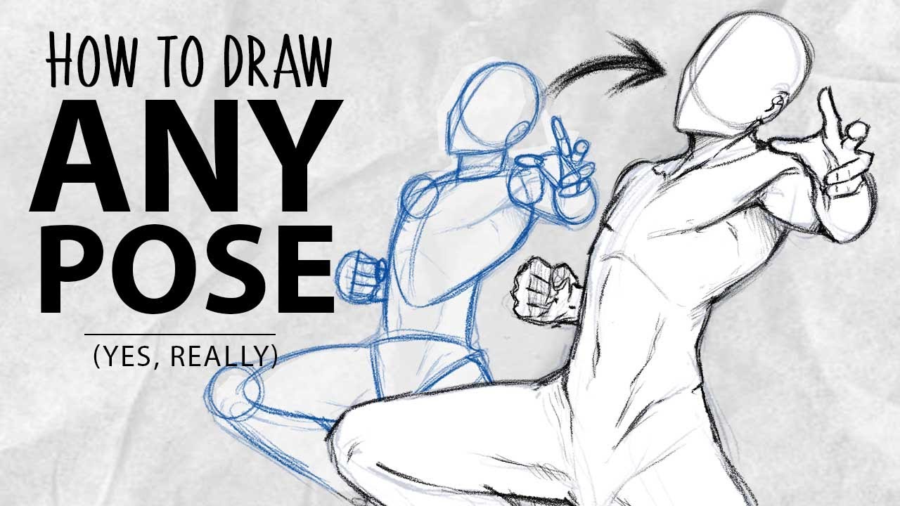 How to draw ANY POSE in 10 minutes | DrawlikeaSir