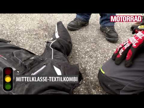 Lederkombis gegen Textilkombis im MOTORRAD-Crashtest