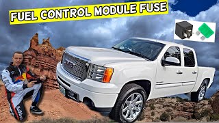 GMC SIERRA FUEL CONTROL MODULE FUSE LOCATION 2007 2008 2009 2010 2011 2012 2013