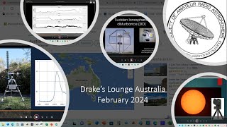 Drake's Lounge Australia Feb 2024: Radio Astronomy Education, Solar X-flare, big dish safety, muons