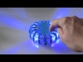 Modré výstražné LED svetlo - s batériou 16x LED - Video Youtube