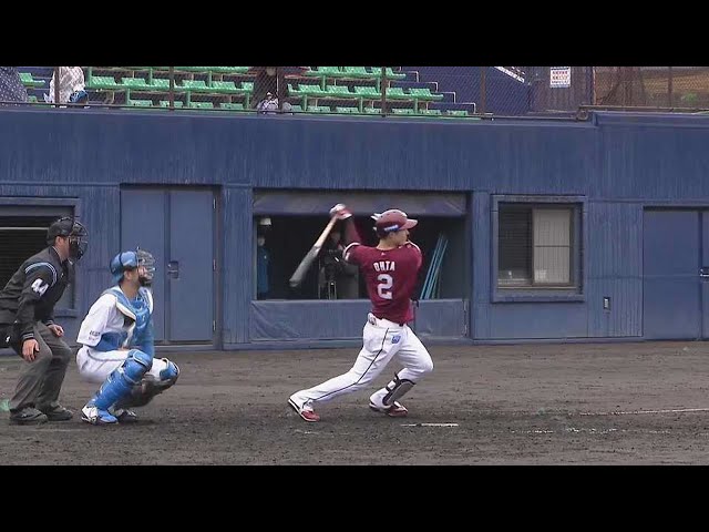 【ファーム】イーグルス・太田光が右中間へ勝ち越しタイムリー2ベースヒットを放つ!! 2022年4月14日  北海道日本ハムファイターズ 対 東北楽天ゴールデンイーグルス