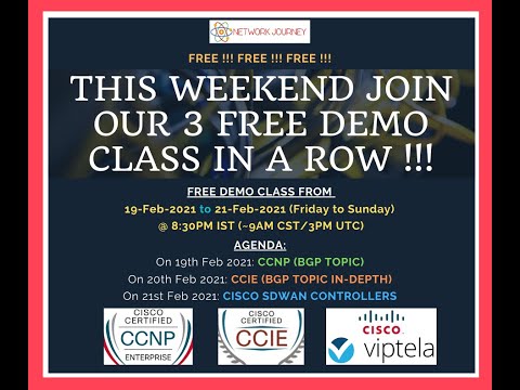 🔴(DEMO2/3) #CCIE #ENTERPRISE starting 27-Feb-2021 @ 8:30PM IST (Wknd batch) | Instructor 3xCCIE